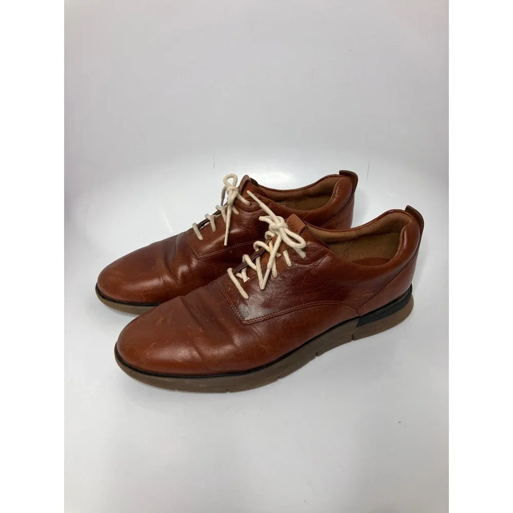 Cole Haan Grand.OS Oxfords Mens 12M Brown Good C26529 Leather Lace Up Shoes